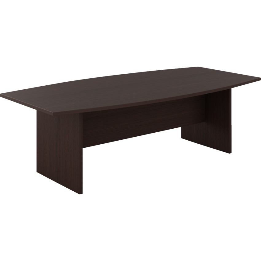 Offices To Go® Newland™ Boardroom Table 1 Pc Boat Shaped 96"W x 48"D x 29"H Dark Espresso finish