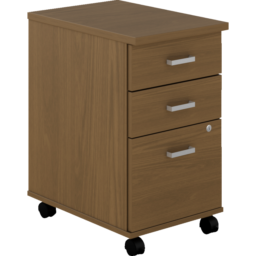Offices To Go® Newland™ Mobile Pedestal Box/Box/File 16"W x 22-7/10"D x 28"H Winter Cherry finish