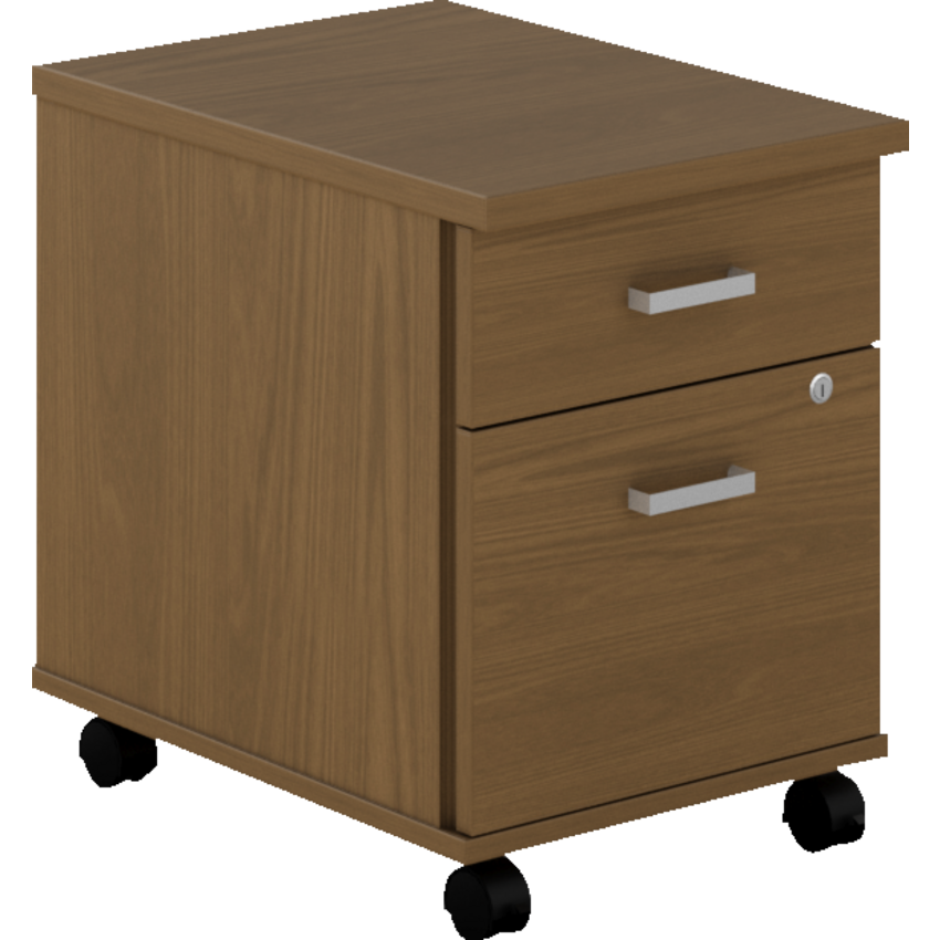 Offices To Go® Newland™ Mobile Pedestal Box/File 16"W x 22-7/10"D x 22-1/10"H Winter Cherry finish