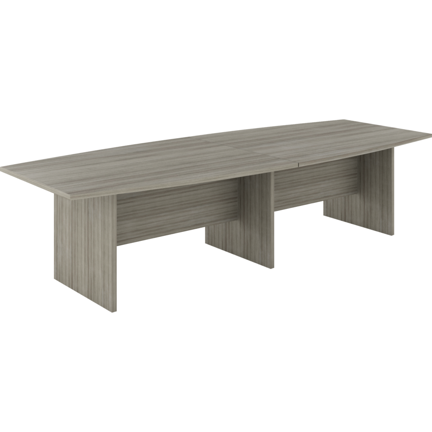 Offices To Go® Newland™ Boardroom Table 2 Pc Boat Shaped 120'W x 48"D x 29"H Noce Grigio finish