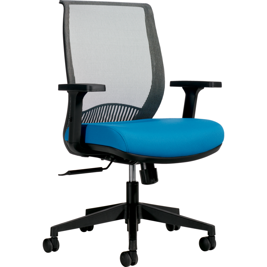 Offices to Go® Lumi Synchro-Tilter Chair Medium Back Sky