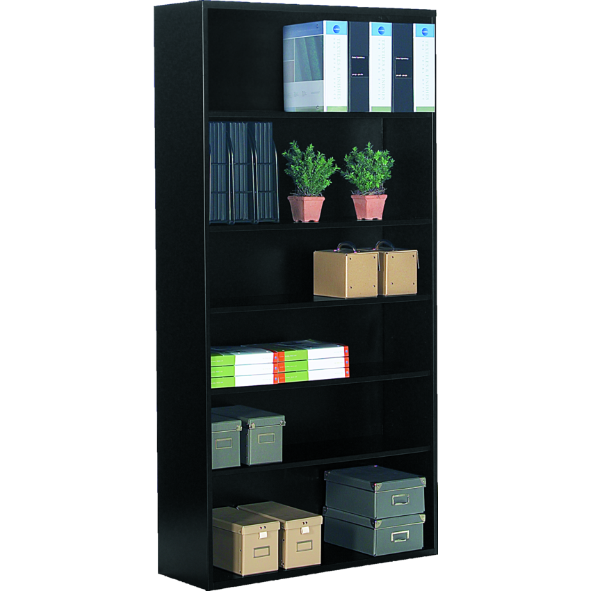 Global® Metal Bookcase 72" H Black