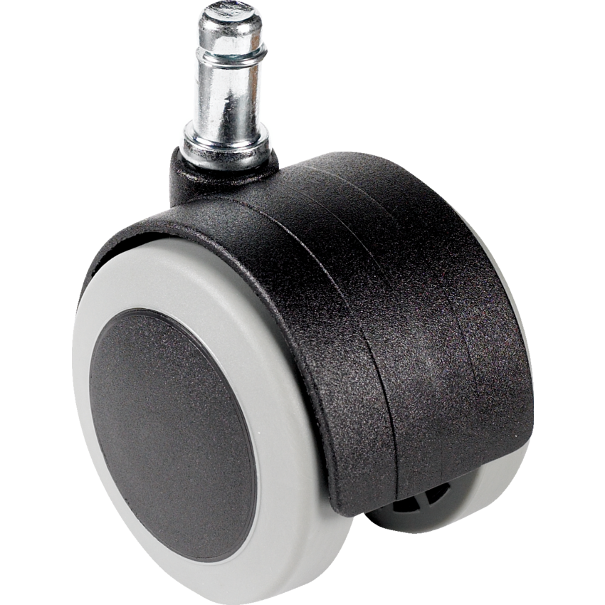 Global® Dual Wheel Caster Hard Floor 2-1/2" Universal Grey 5/set