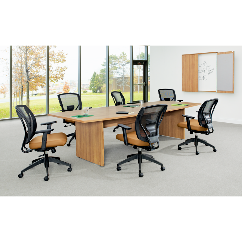 Offices to Go™ Ionic Conference Table 120" Boatshaped Winter Cherry Finish