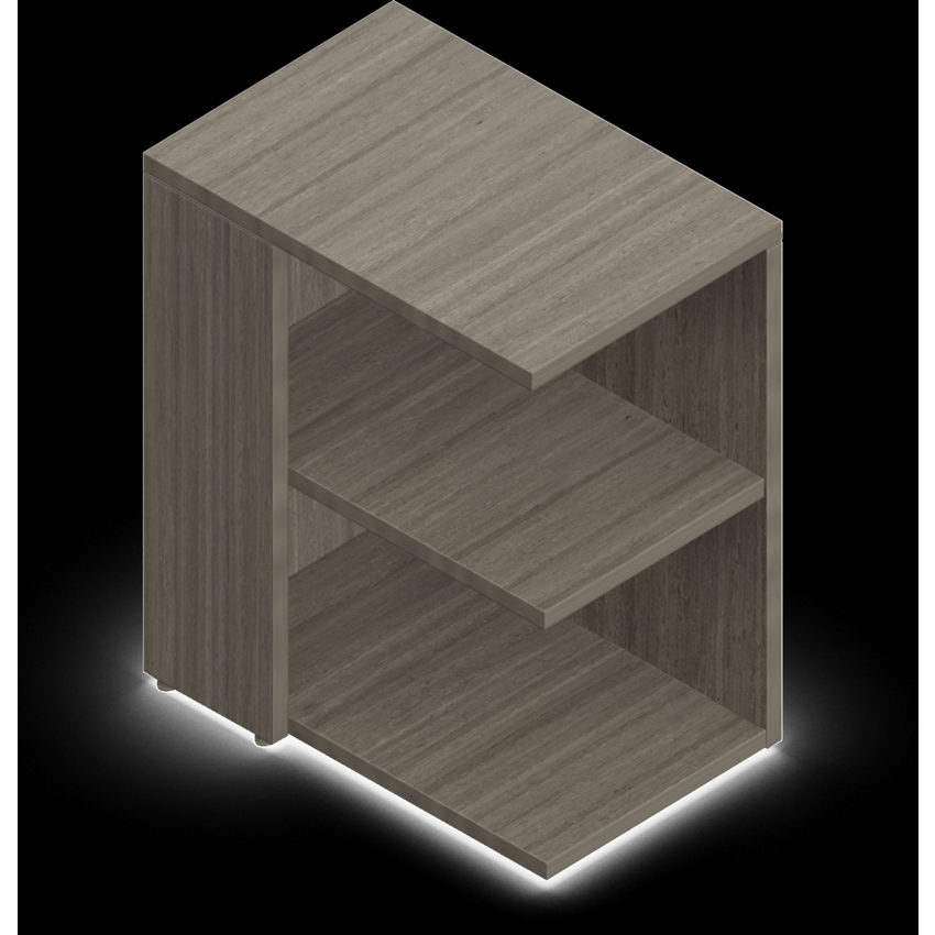 Offices to Go® Ionic Series End Shelf Unit, Left 16"W x 24"D x 29"H Absolute Acajou