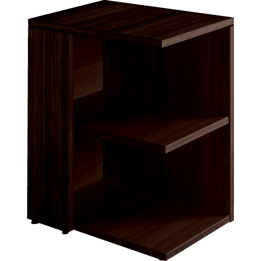 Offices to Go® Ionic Series End Shelf Unit, Left 16"W x 24"D x 29"H Dark Espresso
