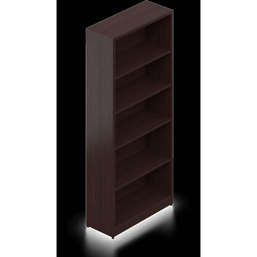 Offices To Go® Ionic Bookcase 4 Shelves 65"H Dark Espresso
