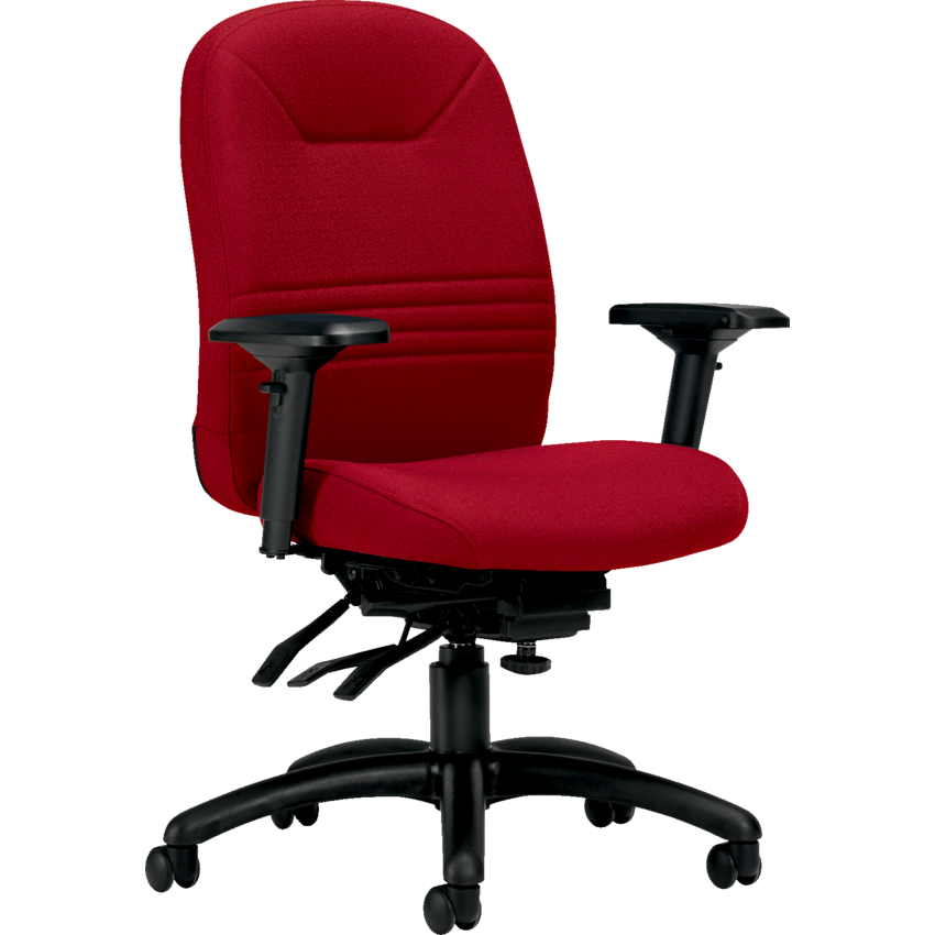 Basics® Comfort-Time™ Ultra Multi-Tilter Chair High Back Fusion Fabric Poppy