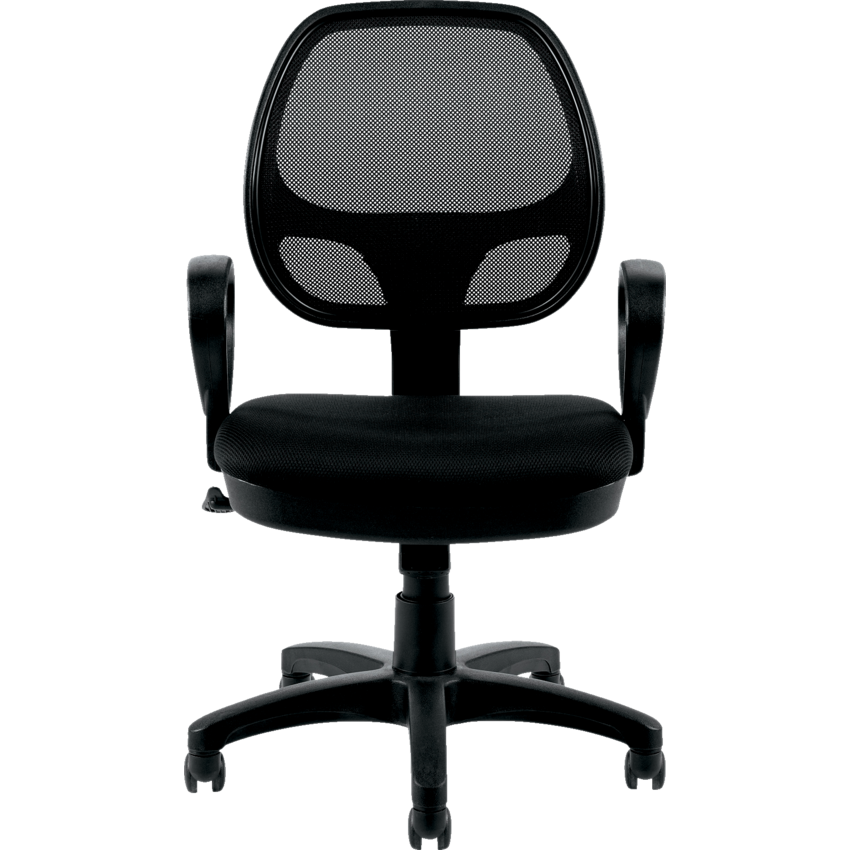 Offices To Go Geo Mesh Low Back Tilter Chair with Loop Arms Fabric Seat Black