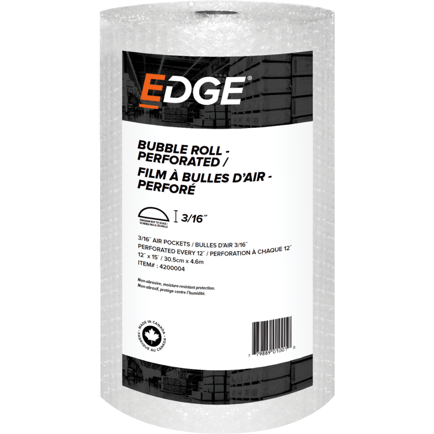 Edge® Bubble Cushion Packaging 12" x 15' Roll