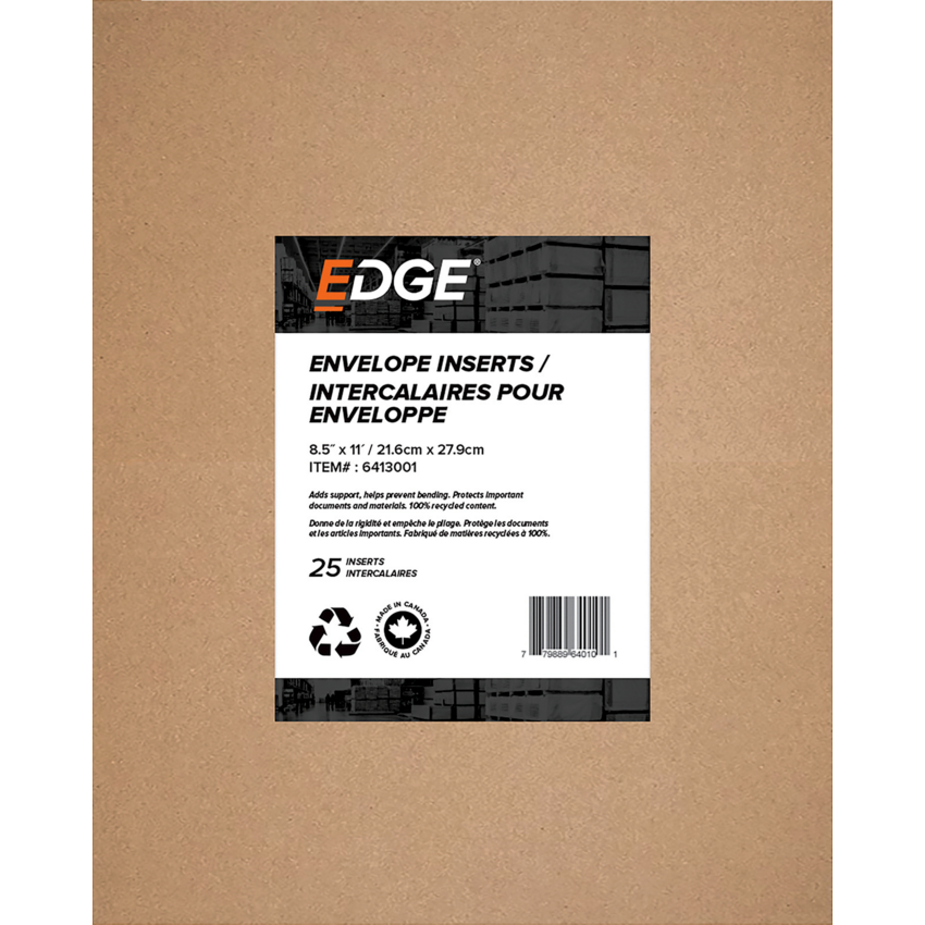 Edge Envelope Inserts 8-1/2" x 11" 25/pkg
