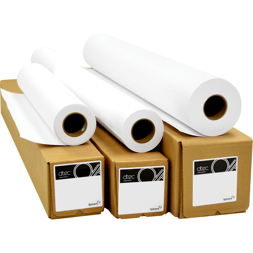 dtec® Reprographic Bond Wide Format Paper Untaped 2" Core 20 lb 24" x 150'