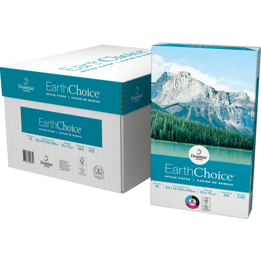 Domtar EarthChoice® Office Paper 92B 20 lb 8-1/2" x 14" White 500/pkg