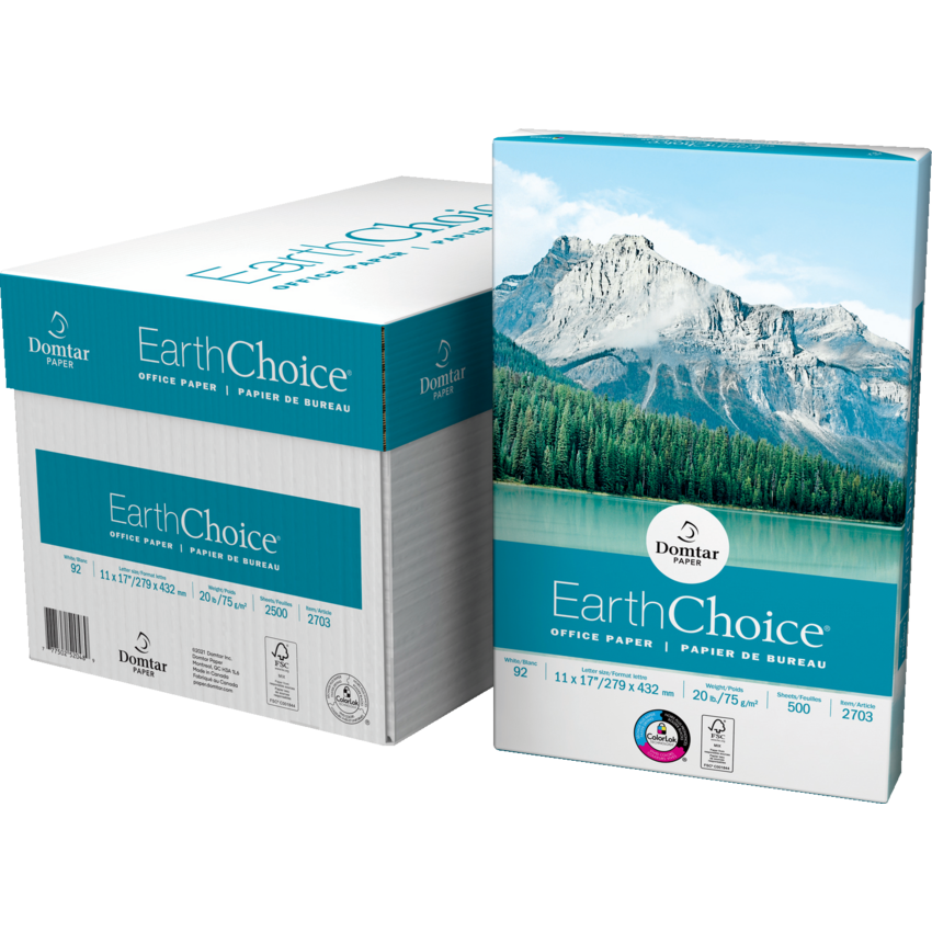 Domtar EarthChoice® Office Paper 92B 20 lb 11" x 17" White 500/pkg