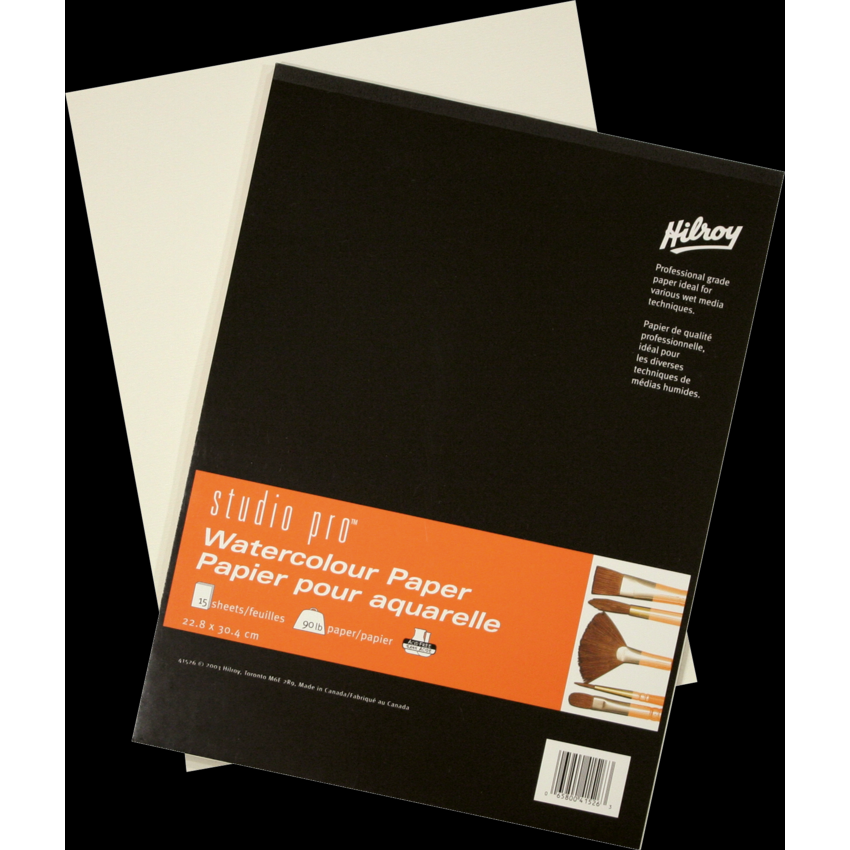 Hilroy Studio Pro® Watercolour Book 9" x 12" 15 Sheets/pad
