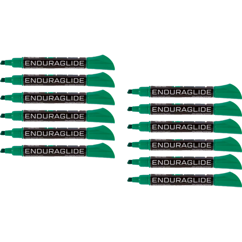 Quartet® EnduraGlide® Dry Erase Markers Chisel Tip Green