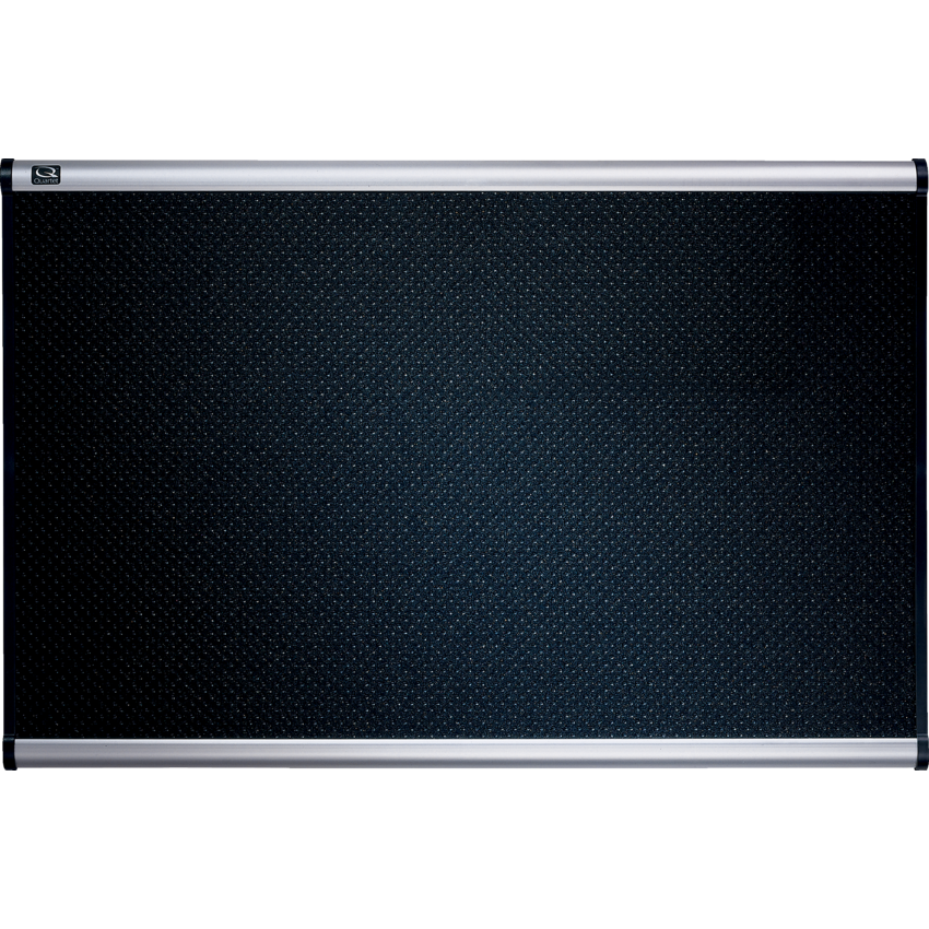 Quartet® Prestige® Black Embossed Foam Bulletin Board 72" x 48" Aluminum frame with silver finish