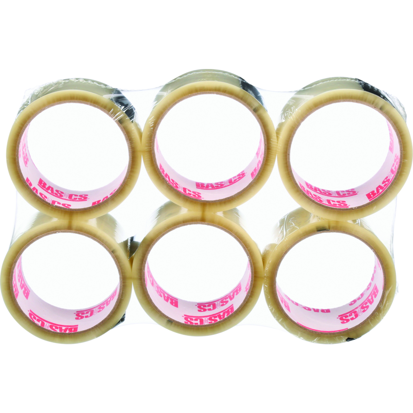 Basics® Packaging Tape 48 mm x 50 m Clear 36/ctn