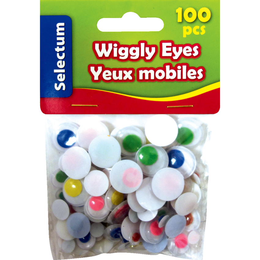 Decorative Wiggly Eyes Assorted Sizes Assorted Coloured 100/pkg