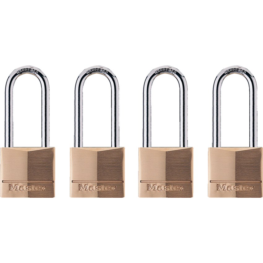 Master Lock® Solid Body Padlocks 2" Brass 4/pkg