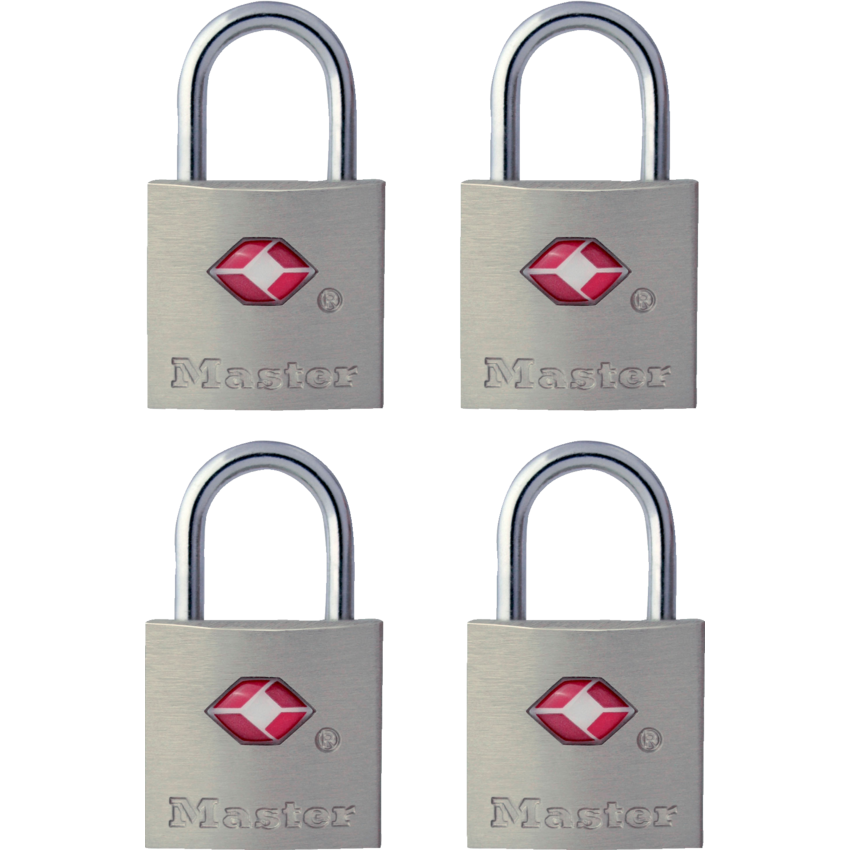 Master Lock® TSA Approved Luggage Locks 7/8" Silver 4/pkg