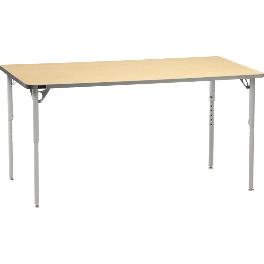 Mitybilt Aktivity Collaborative Learning Rectangle Table 24" x 60" Maple/Silver