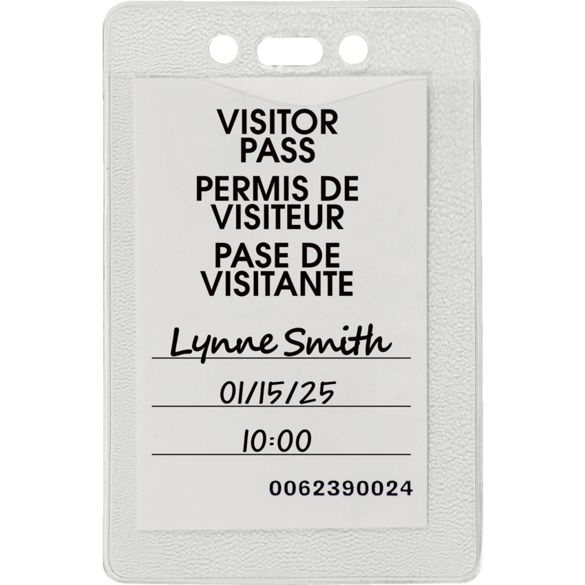 Merangue Name Badge Holders Vertical 25/pkg