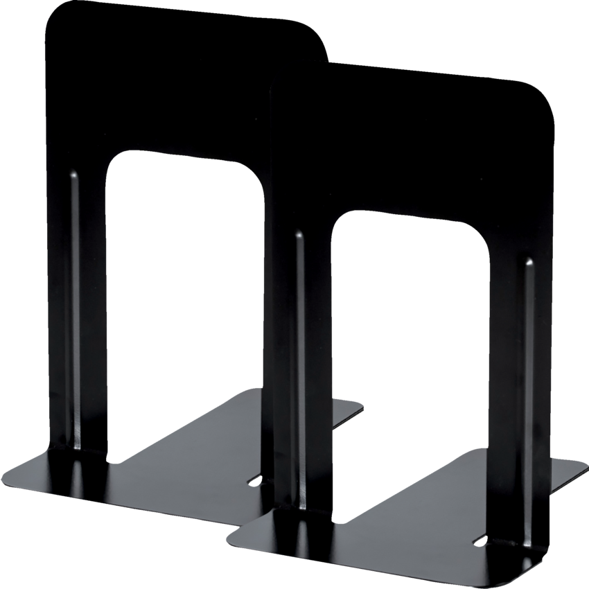Merangue Steel Non Skid Bookends 9" Black