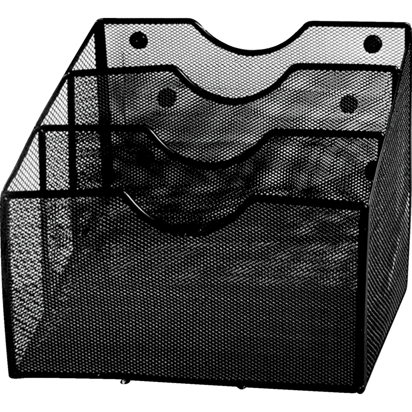 Winnable 3-Pocket Magnetic Mesh File Holder Letter Black