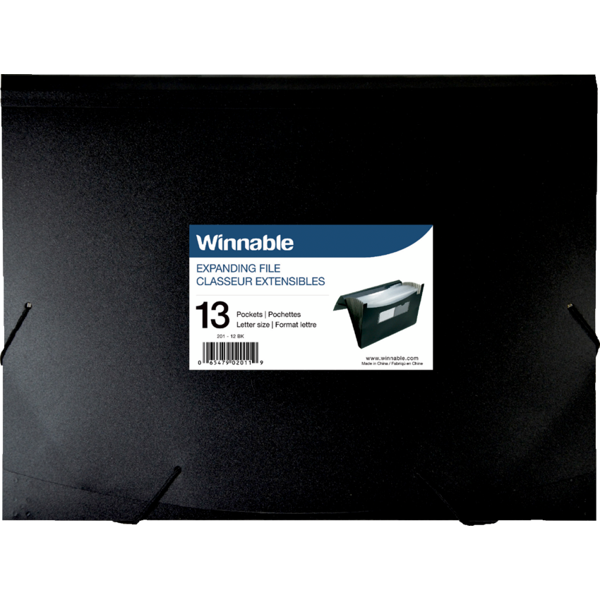 Winnable Poly Expanding File Letter Black