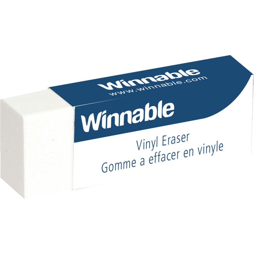 Winnable Vinyl Erasers White 20/box