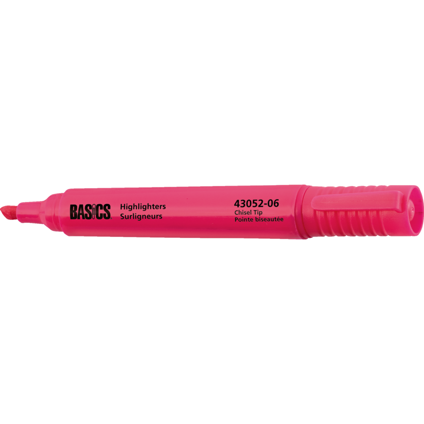 Basics® Highlighters Pink 12/box