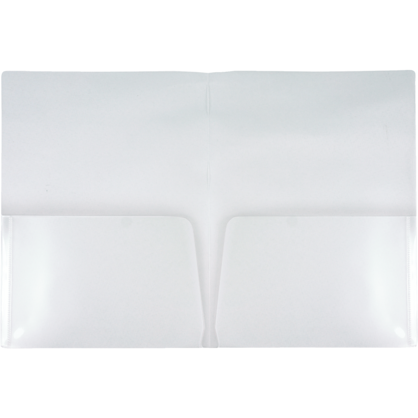 Winnable Twin Pocket Poly Portfolio Letter Clear 5/pkg
