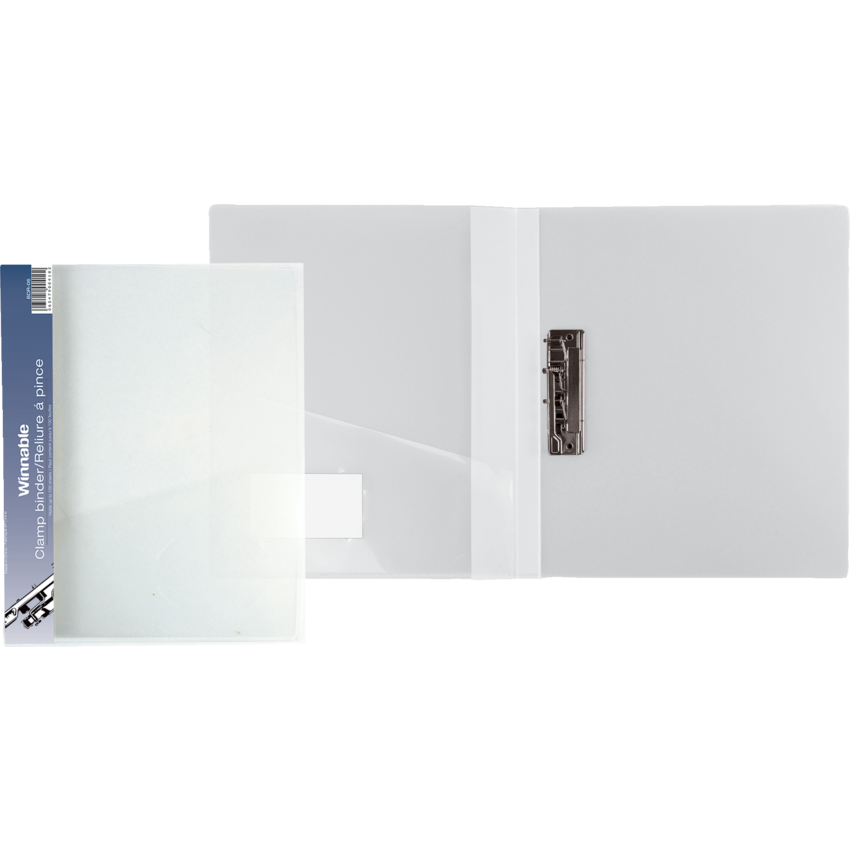 Winnable Clamp Binder 1/2" Clear