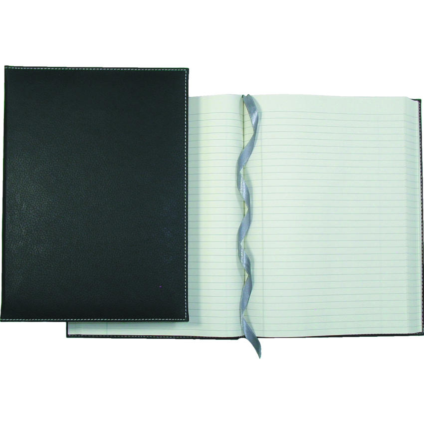 Winnable Executive Journal Notebook Sewn Bound 9-3/4x7" 320pgs Black w/White Stitching