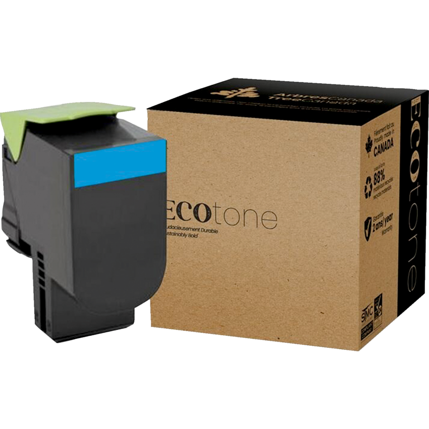EcoTone® Remanufactured Laser Cartridge (Lex 71B10C0) Cyan
