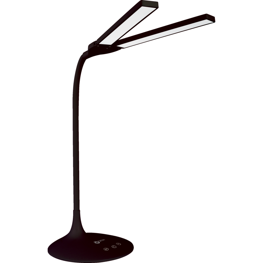 OttLite® Wellness Series® Pivot LED Desk Lamp with Dual Shades Black