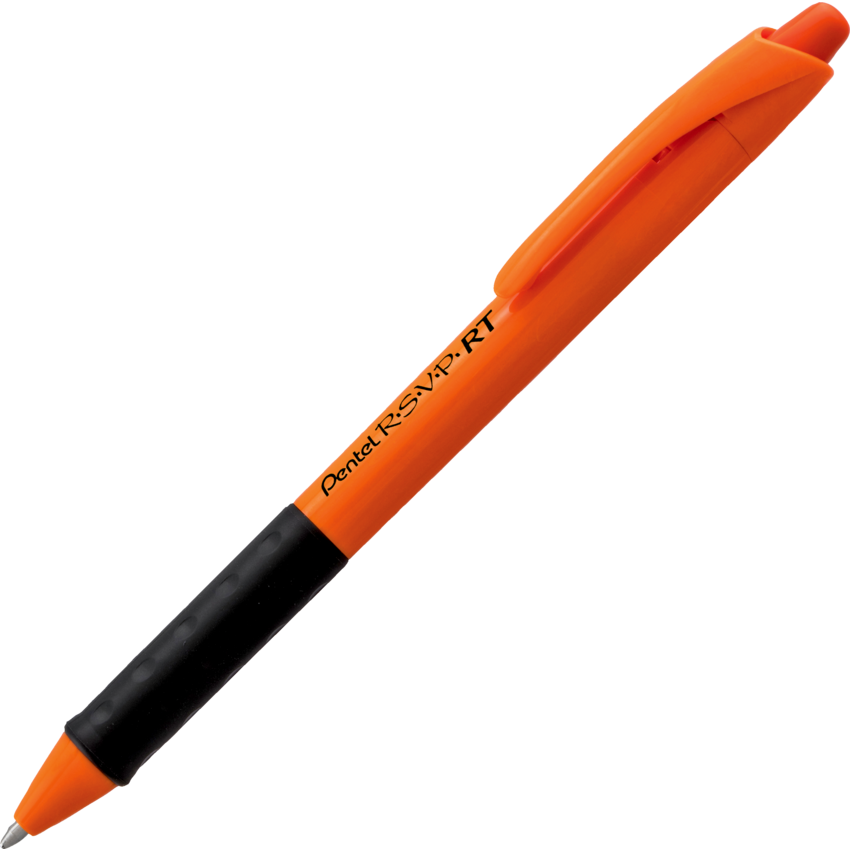Pentel® R.S.V.P.® Retractable Pens Bold Point Orange Barrel