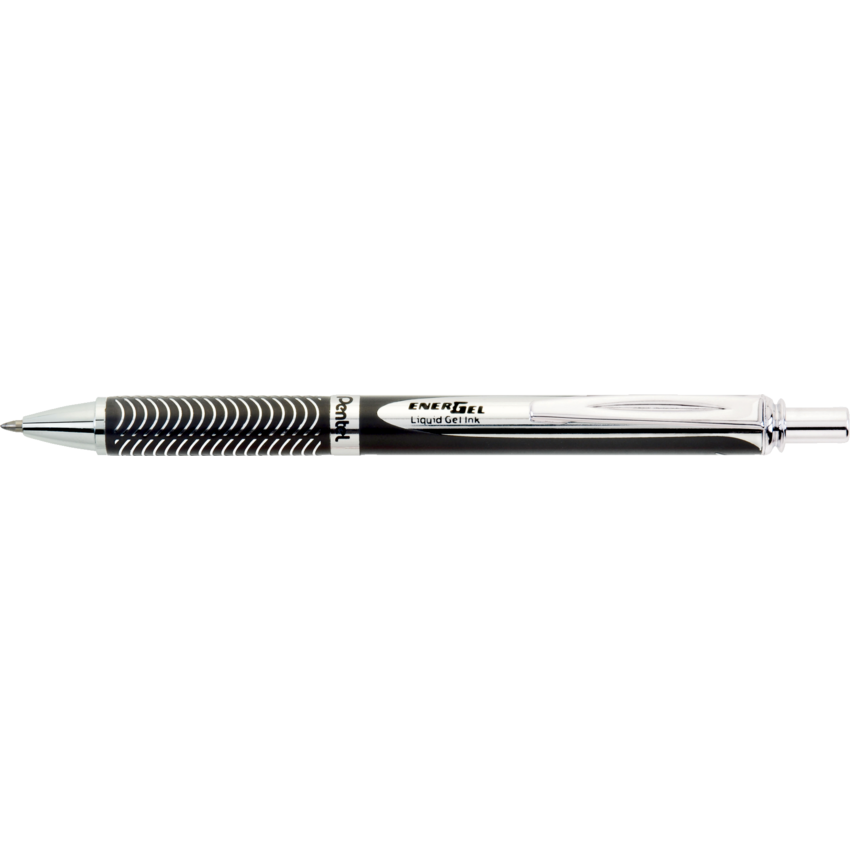 Pentel® EnerGel® Alloy Retractable Gel Pen 0.7 mm Black Barrel Black