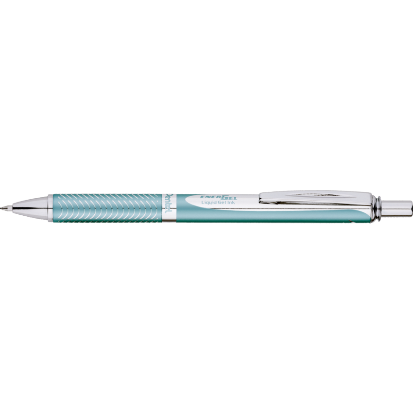 Pentel® EnerGel® Alloy Retractable Gel Pen 0.7 mm Aqua Barrel Black