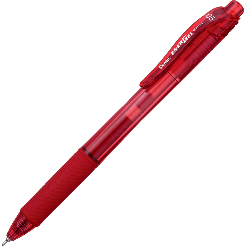 Pentel® EnerGel® X Retractable Gel Pens 0.5 mm Red 12/box