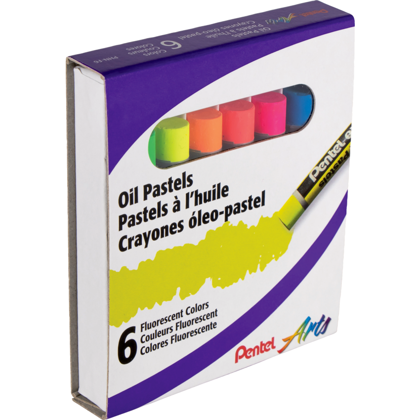 Pentel Arts® Oil Pastels Fluorescent Colours 6/pkg