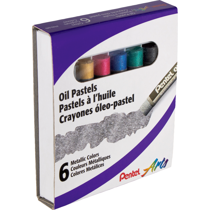 Pentel Arts® Oil Pastels Metallic Colours 6/pkg