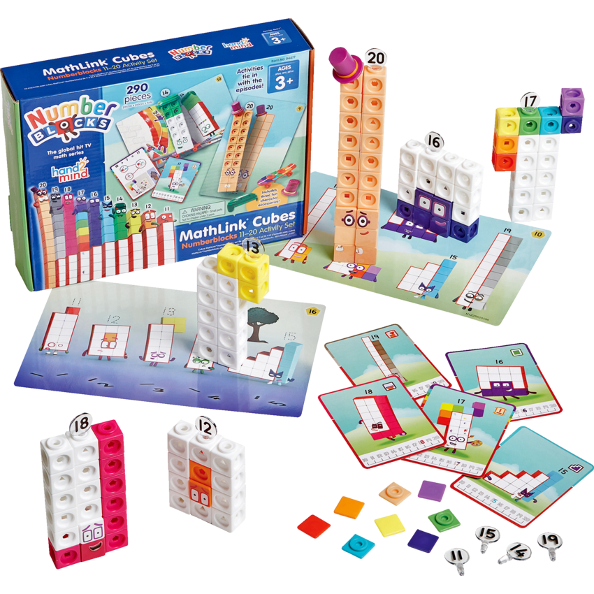 Hand2Mind® MathLink® Cubes Numberblocks® 11–20 Activity Set