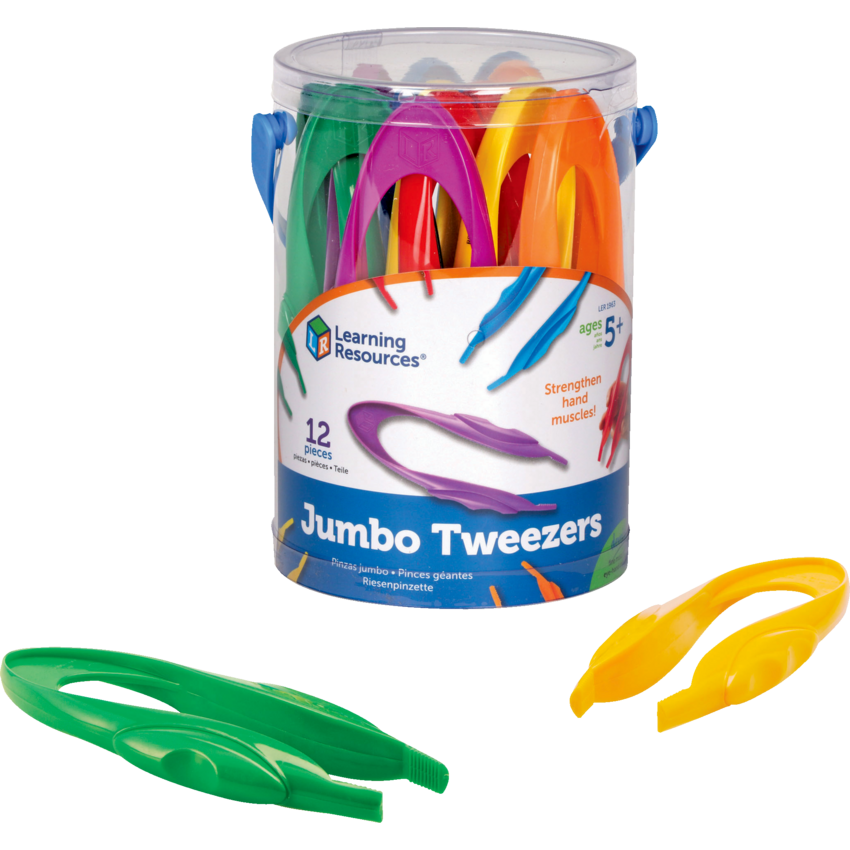 Primary Science® Jumbo Tweezers™ 6" Assorted Colours 12/pkg