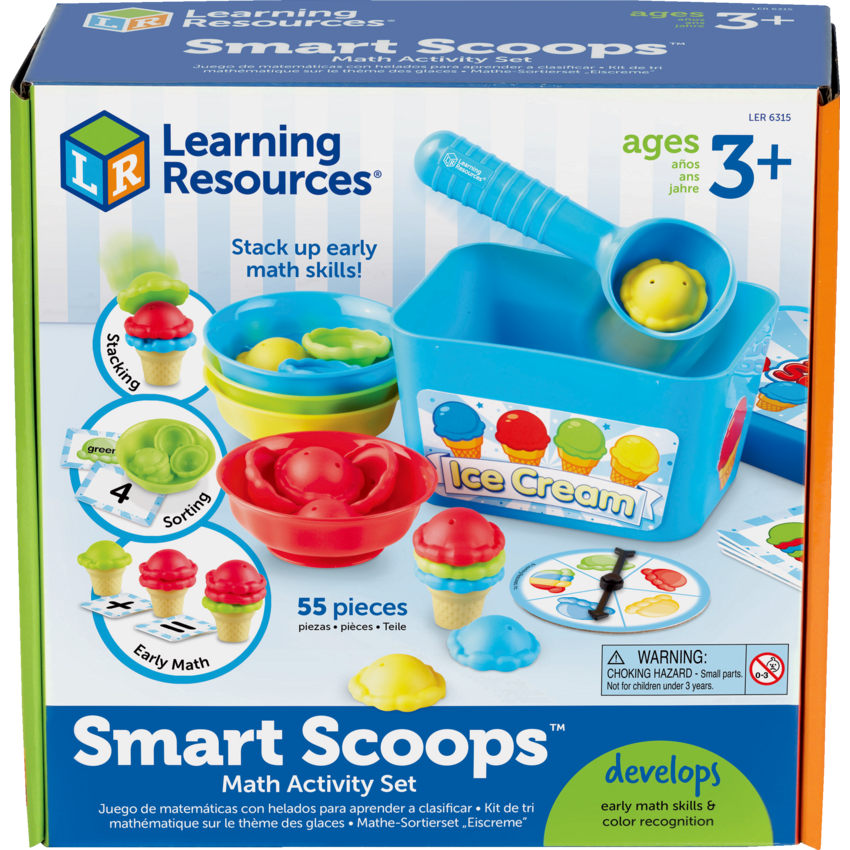 Learning Resources® Smart Scoops Math Activity Set 55 pieces/set