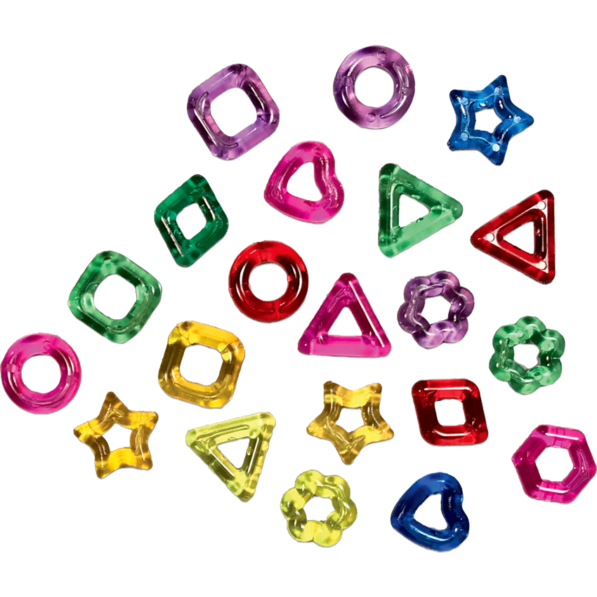 Roylco Fancy Stringing Rings 5/8" Assorted Colours 113 g