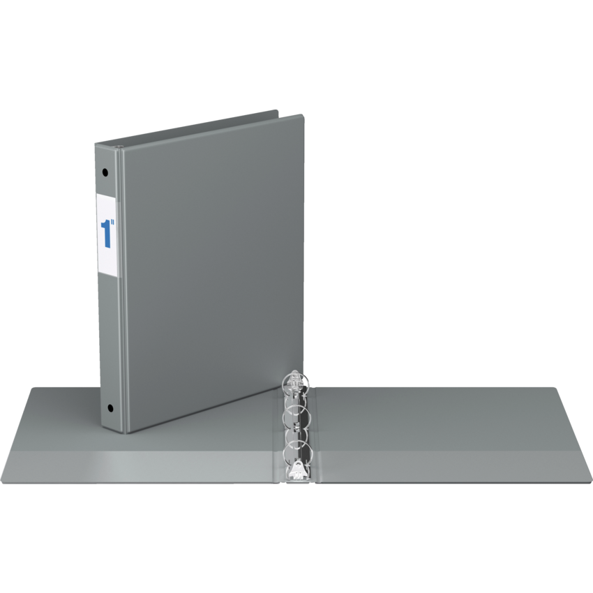 Davis Group® Essential Premium Economy Round Ring Binder 1" Grey