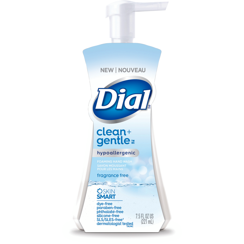 Dial® Clean & Gentle Hypoallergenic Foaming Hand Wash 221 mL Fragrance Free