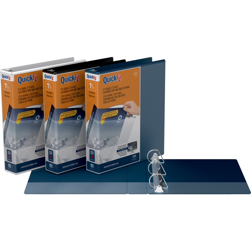 Davis Group QuickFit® View D-Ring Binder 1-1/2" White